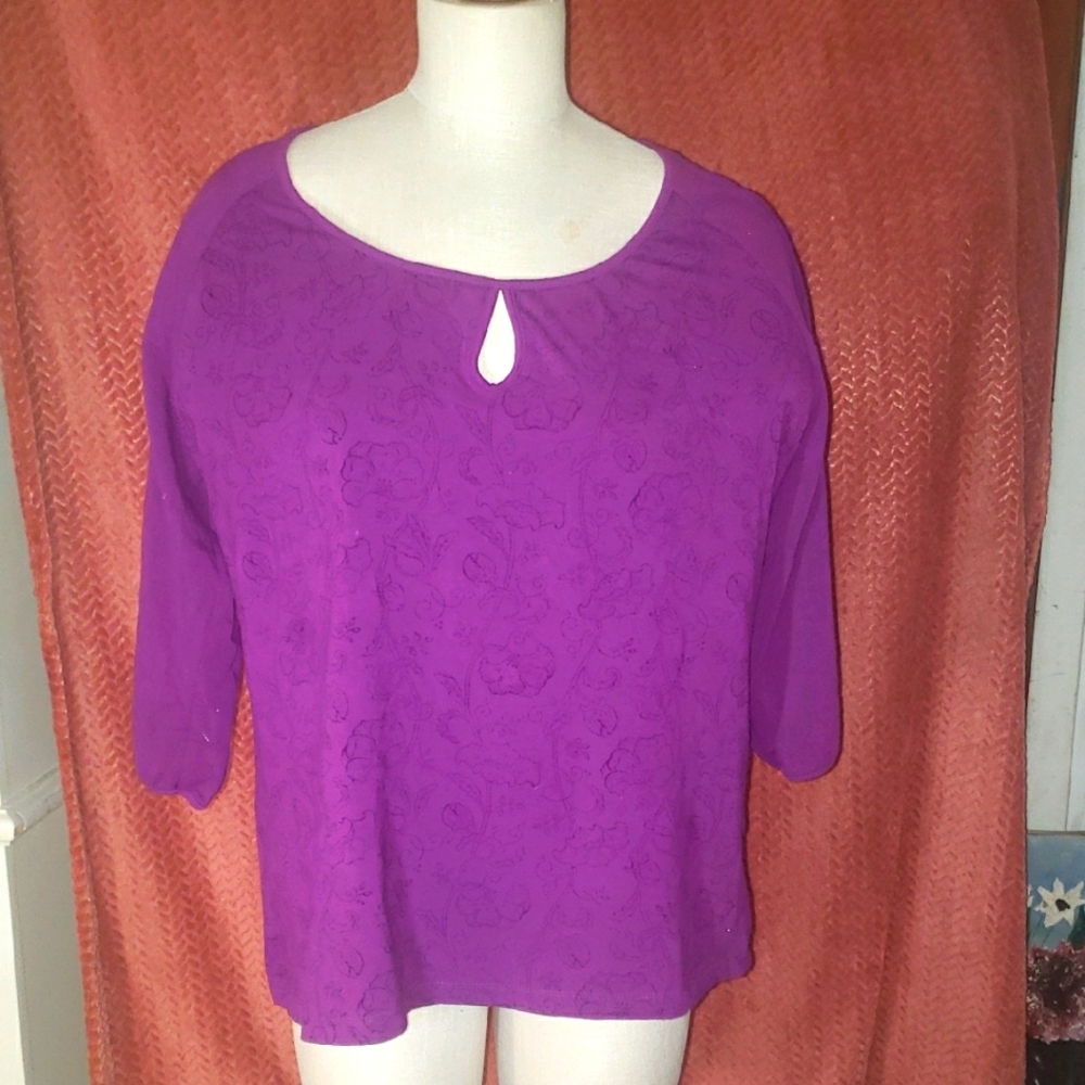 Purple Women's Top, Just My Style Size 2x